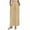 Khaki, variant on CHGBMOK Wide Leg Pants for Women Elastic Waisted Cotton Linen Shift Long Pants Solid Loose Lounge Trousers with Pocket
