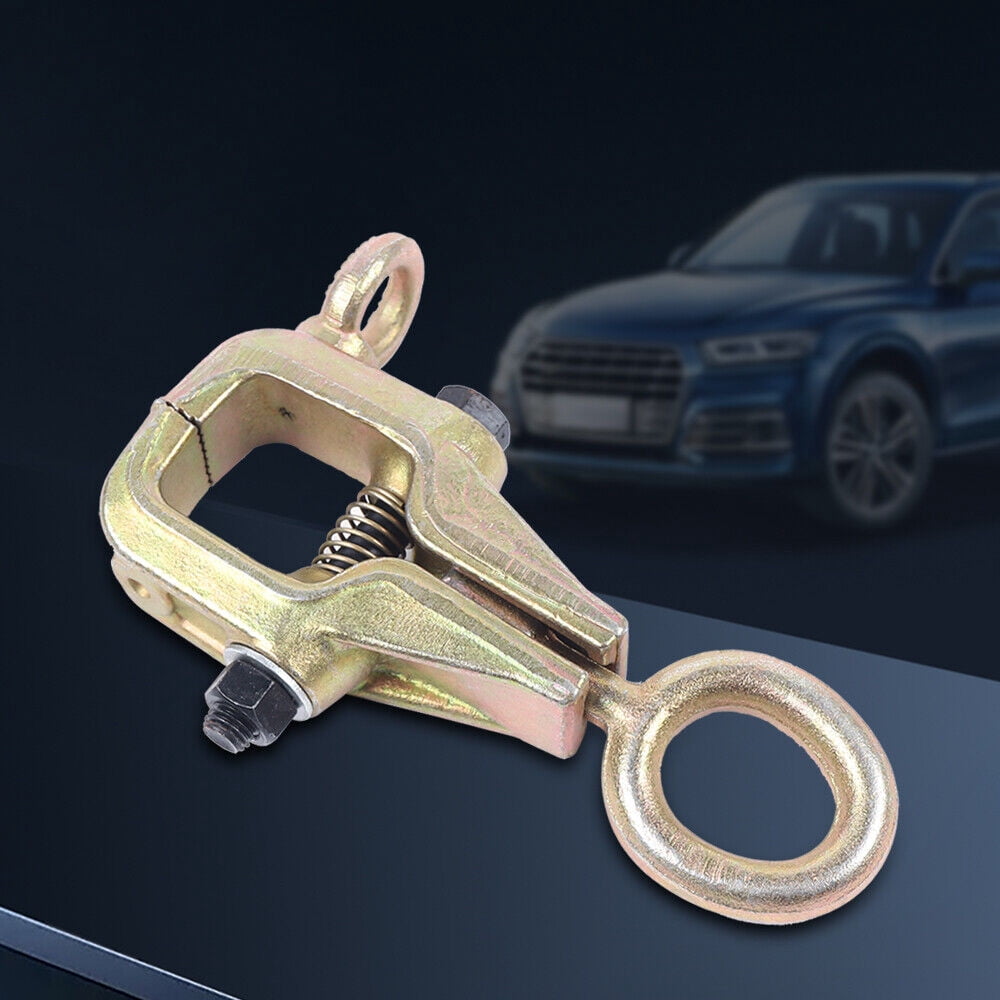 Right Angle Frame Repair Tool QWORK Auto Body Repair Pull Clamp, 5 Ton Top And Straight 2 Way Auto Body Clamps, Self Self-tightening Dent Puller