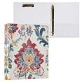 thumbnail image 3 of Boho Floral Vintage 3 Ring Binders 1.5 inch Hardcover File Folders with Interior Pockets A4 Size Organizer for School Office Hospital, 3 of 8