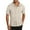 Khaki, variant on Men's Knit Shirts Short Sleeve Button Down Shirt Crochet Casual Vintage Summer Beach Shirts