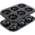 thumbnail image 3 of Woeilo Nonstick Donut Pan Cake Mold, Mini Carbon Steel Doughnut Baking Tray/Mould for Cookie, Muffin Bakeware Kit, DonutsBagels Doughnuts Biscuit Cake Baking Tray Maker Pan (12-Cavity) Black, 3 of 5