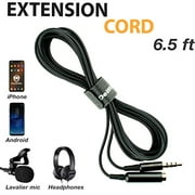 Headphone Extension Cable - 6 Audio Extension Cable - 3.5 Audio Cable - Aux TRRS Extension Cable 6ft - Aux Audio Cable Extension - Microphone Headphone PC Audio Extension Cable - Auxiliary Audio Cab