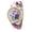 Pink, variant on Women's Digital Quartz Watch Faux Leather Wristwatch Gold Edge Diamonds Flower Printed Caseback