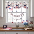 thumbnail image 3 of Independence Day Tie Up Valances Curtain, Adjustable Kitchen American Flag Farmhouse Vintage Linen Valances for Windows Decor, Rod Pocket Short Curtains Set for Bedroom/Bathroom, 42"x18", 3 of 9