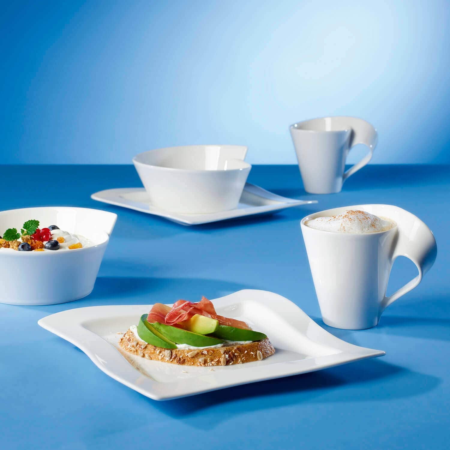Villeroy & Boch New Wave New Wave Caffe White Square Salad Plate 