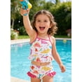 thumbnail image 5 of Lanbubble Girls 3 Piece Swimsuit Set Long Sleeve Rash Guard Tankini Bathing Suits Beach Swimwear 3-4 Years, 5 of 7