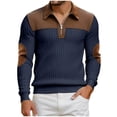 thumbnail image 2 of Kakii Men Quarter Zip Pullover Sweaters Lightweight Knit Dress Sweater for Work Casual, 2 of 8