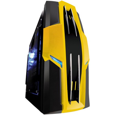 Raidmax Aztec SECC Steel ATX Mid Tower Foldout MB Computer Case, Black/Yellow