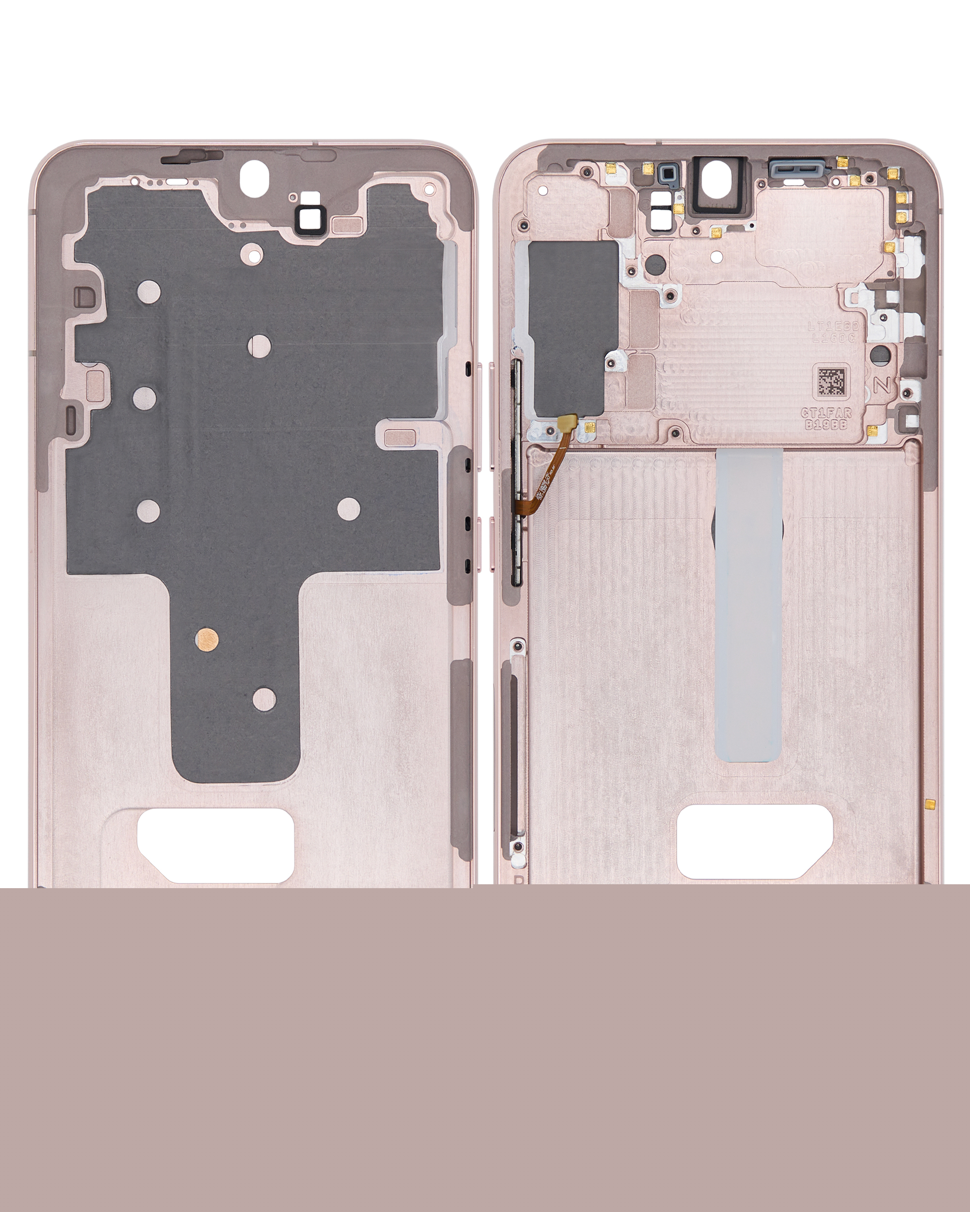 Replacement Mid-Frame Housing Compatible For Samsung Galaxy S22 Plus 5G (North American Version) (Pink Gold)