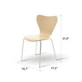 thumbnail image 2 of Livinia No.7 Mid-Century Modern Bentwood Stacking Chairs Set of 2 (Natural), 2 of 15