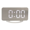 thumbnail image 1 of Alarm Clock, Plastic ABS Digital Alarm Clock Light Sensing  For Office White Shell With White Letters,Black Shell With White Letters, 1 of 8