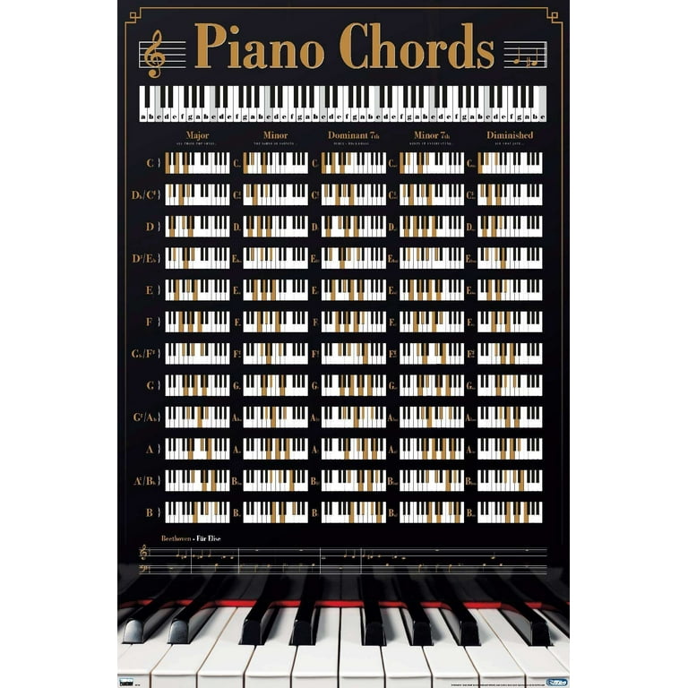 Reinders - Piano Keys Wall Poster, 22.375