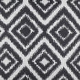 thumbnail image 2 of Lanco Ikat Diamond Decorative Throw Pillow, Set of 2, 16" x 16", Square,  Black/White, Geometric, 2 of 9