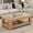 Nature Wood, variant on Alvantor Industrial Style Coffee Table, Double Layer MDF, Walnut Finish, for Living Room and Bedroom