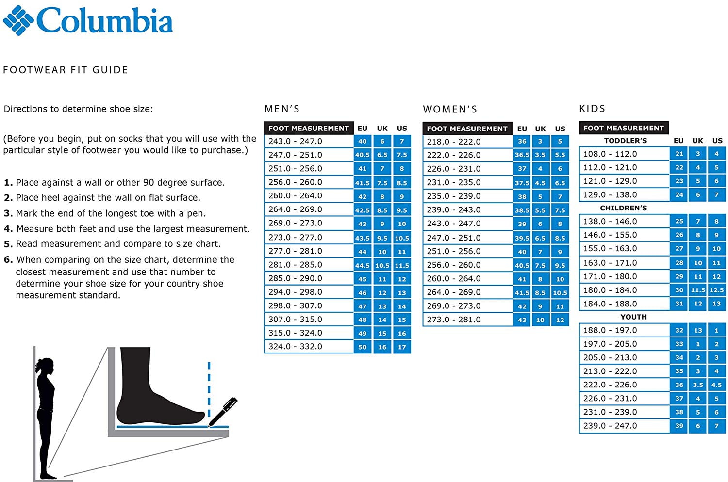 Columbia hiking boots sizing Clearance
