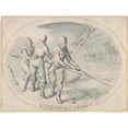 thumbnail image 2 of Jacob Matham 24x19 Gold Ornate Framed and Double Matted Museum Art Print Titled - Emblem Drawing (‘Hope Sustains Me’) (Early 17th Century), 2 of 4