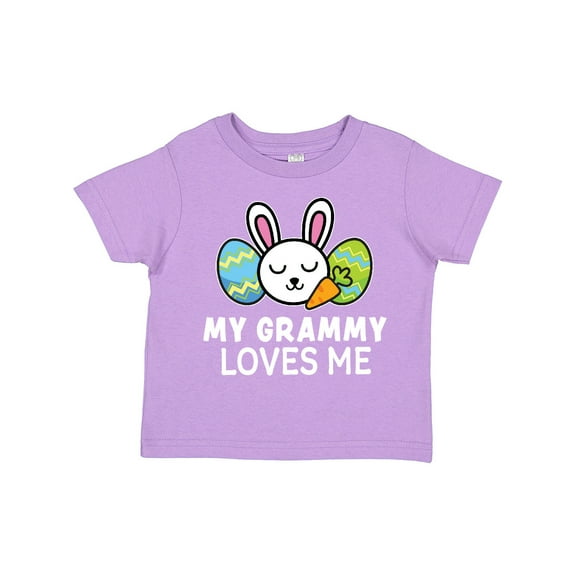 Inktastic My Grammy Loves Me with Bunny and Easter Eggs Boys or Girls Toddler T-Shirt