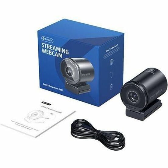 EMEET SmartCam S800, 4K Webcam for Streaming, Sony 1/2'' Sensor, Supports HDR, PDAF & TOF Dual-autofocus, 1080P@60fps, 2 Noise-Cancelling Mics, 40&deg;-73&deg