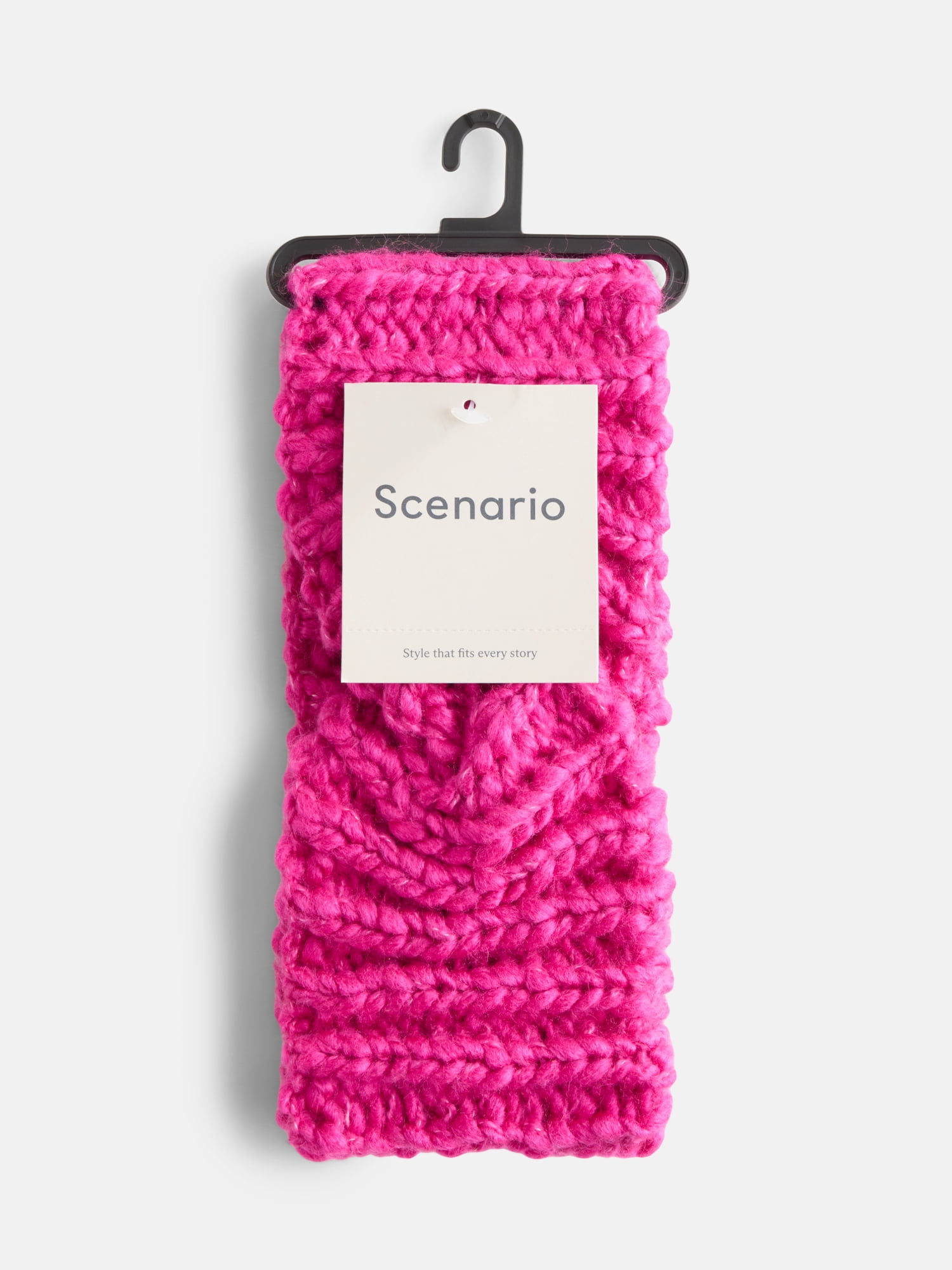 Scenario Women's Chunky Textured Headband, One Size Fits Most, Jester Pink