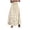 Beige, variant on Women's Summer Skirts Skirt 2 Women's A Line Pleated Skirt Long Tutu Skirt Ruffle Mesh Calf Length Chiffon High Waist Skirt Pink M
