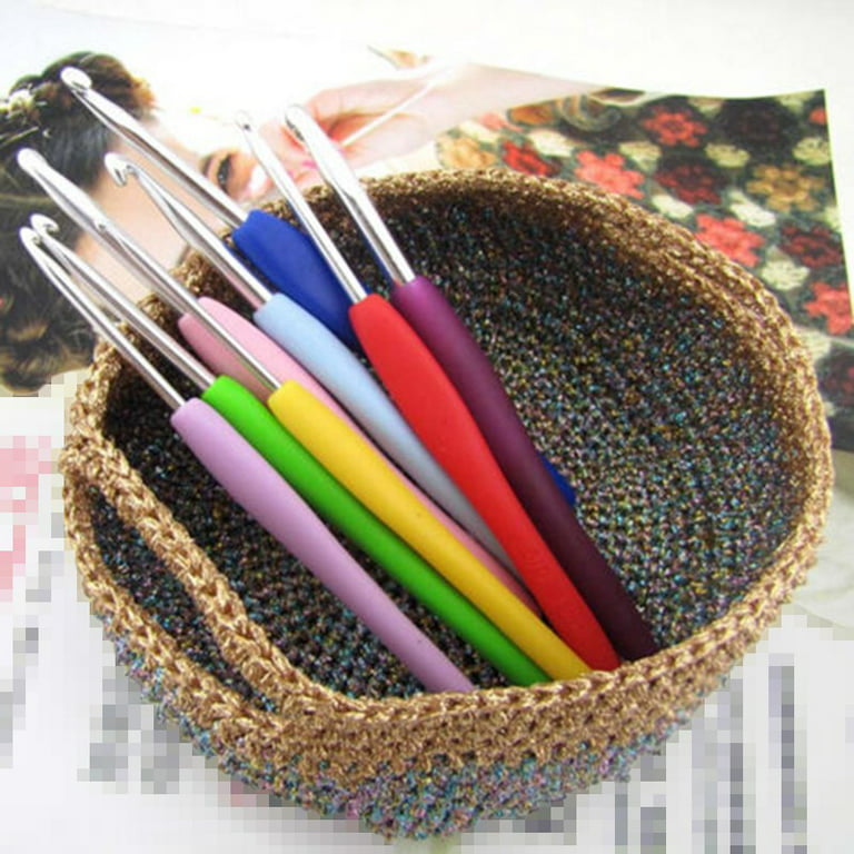 9 Size Crochet Hooks Set, 2~6mm Ergonomic Crochet Hooks for