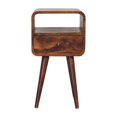 thumbnail image 2 of DeeHome Mini Chestnut Curve Open Bedside, 2 of 9