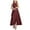 Brick Red, variant on Girls Sleeveless Party Dresses Tween Girls Satin Trendy Pageant Bridesmaid Wedding Guest Gown Irregular Ruffle Hem Red, 10-12 Years