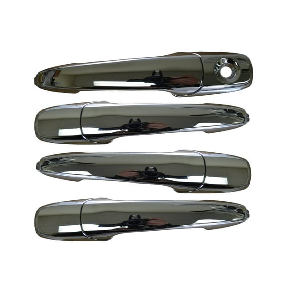 PT Auto Warehouse FO-3929M-QPK - Outer Exterior Outside Door Handle, Chrome - Front/Rear Left/Right, Set of 4 Fits select: 2006-2012 FORD FUSION, 2006-2011 MERCURY MILAN