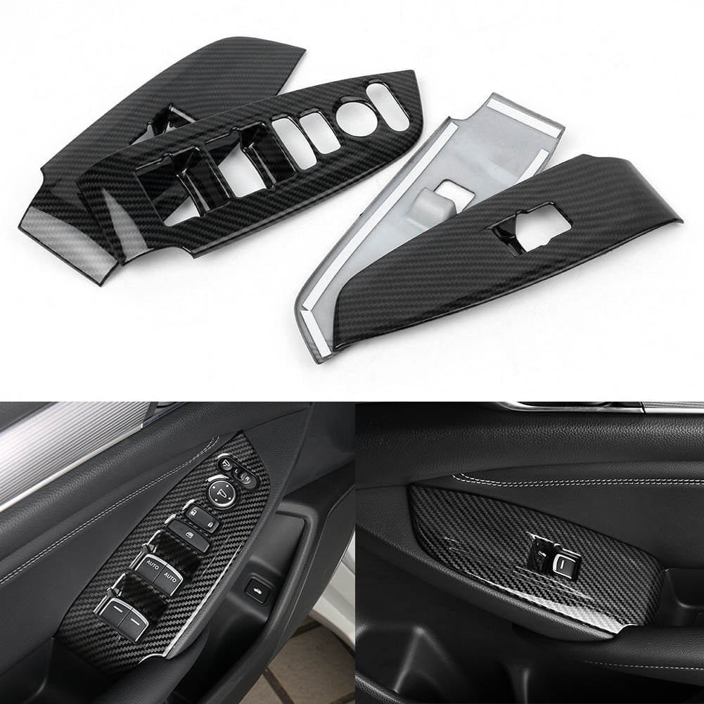 ABS Carbon Fiber Style Window Lift Switch Button Panel For HONDA ACCORD 2018 ABS Carbon Fiber Style Window Lift Switch Button Panel For HONDA ACCORD 2018