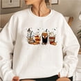 thumbnail image 4 of Sudadera con capucha de café con leche y bruja para Halloween, sudadera con capucha de otoño con calabaza y café, sudadera retro de Halloween, regalo vintage de Halloween, 4 of 4