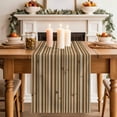 thumbnail image 2 of Table Runner 60 Inches Long for Kitchen Dining, Country Farmhouse Dresser Scarf Farmhouse, Dining Table Decorations for Wedding/Parties, Vintage Plants Lines Pattern Brown 13 x 60 In, 2 of 8