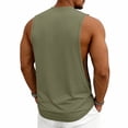 thumbnail image 4 of Men Workout Tank Top Gym Bodybuilding Sleeveless Muscle T Shirts Green S, 4 of 9