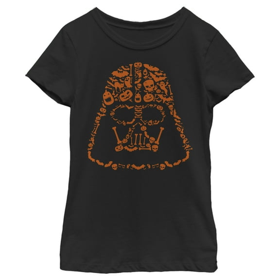 Girl's Star Wars: A New Hope Darth Vader Halloween Icons Graphic Tee Black Small