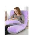 thumbnail image 1 of Almohada Para Embarazo Y Lactancia Jumbo Xtellar Morado Con Gris, 1 of 3