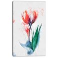 thumbnail image 2 of Tulipes Dessinées à la Main Rouges - Impression sur Toile Florale, 2 of 4