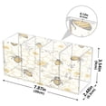thumbnail image 5 of WOBOGO Honeycomb with Bees Pattern Acrylic Pen Holder 4 Compartments Clear Pencil Organizer Makeup Brush Storage Case, 5 of 7