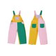 thumbnail image 2 of Peto vaquero infantil de color contrastante, sin mangas, con cuello cuadrado y largo completo, con tirantes ajustables., 2 of 9