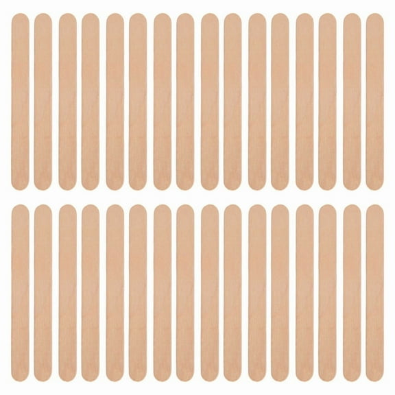 [100 Count] 3.6 Inch Wooden Multi-Purpose Popsicle Sticks, Craft, Ice Cream, Wax, Waxing, Tongue Depressor Wood Sticks