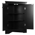 thumbnail image 5 of Freestanding Floor Triangle Bathroom Storage Cabinet with Adjustable Shelves for Kitchen Black, 5 of 5