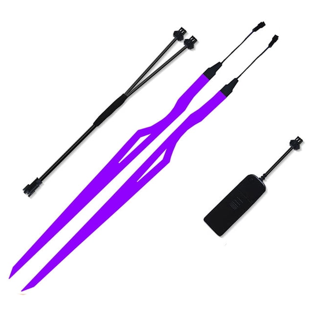 Naiovety Casco ciclismo LED pegatina luz señal seguridad noche montar motocicleta bicicleta casco EL barra de luz Ciclismo púrpura