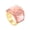 Gold Orange Stone, variant on Women's Stainless Steel Crystal Glass Gemstone Cubic Zircon Chunky Cocktail Ring Sparkle Wedding Finger Jewelry Gold Orange Stone Size 10