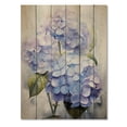 thumbnail image 3 of Designart "Blue violet Hydrangea Eternal Blooms II" Floral Print on Natural Pine Wood, 3 of 5