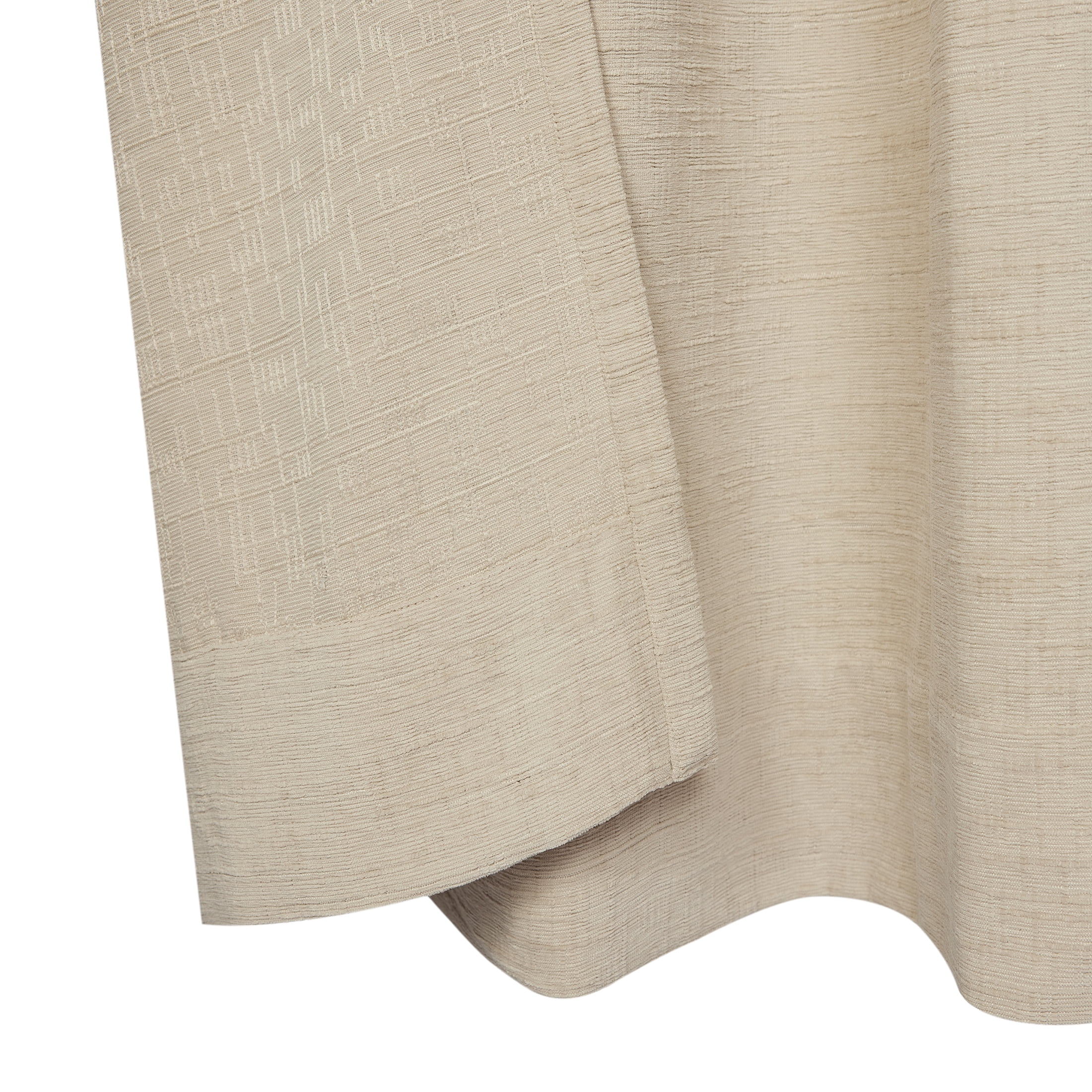Better Homes & Gardens Textured Solid Chenille Light Filtering Single Curtain Panel, Beige, 50"W x 63"L