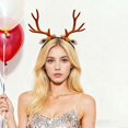 thumbnail image 2 of DHFJKG Reindeer Antlers Headband For Women Big Animal Antler Ears Headbands For Christmas Halloween Holiday Party Accessories, 2 of 4
