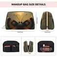 thumbnail image 2 of Bingfone Majestic Butterfly Sunset Print Leather Makeup Bag, Portable Hand-held Zipper Female Cosmetic Bag Toiletry Bag, Suitable for Home and Travel, 2 of 6