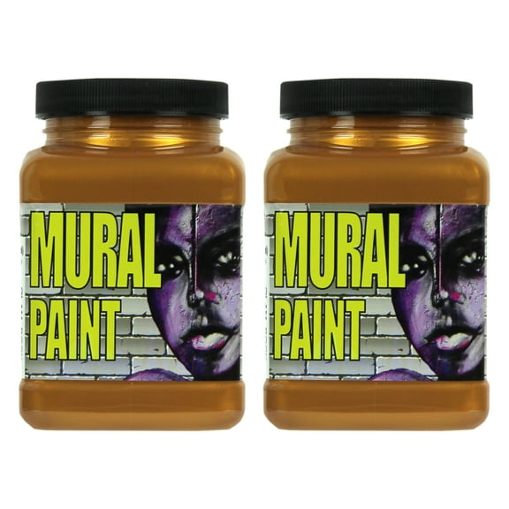 Chroma Mural Paint, Pint, Glam Rock (Gold Metallic), Pack of 2