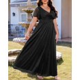thumbnail image 3 of Vestido formal Talisea, vestido de gala largo, talla grande, negro, 2025, 3 of 6
