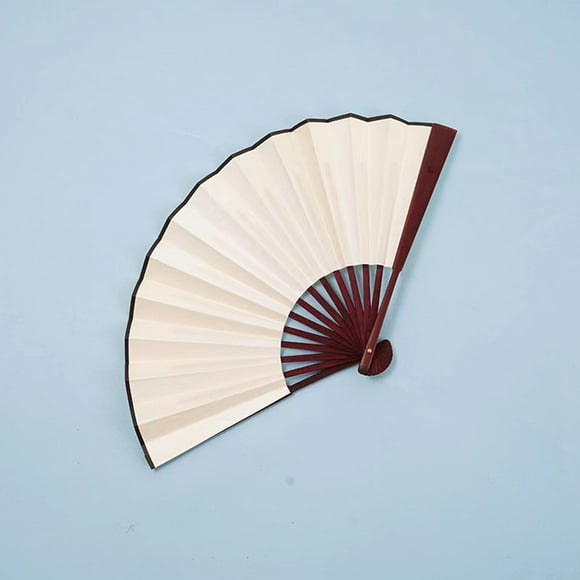Elegante abanico plegable de seda roja para bodas y fiestas - abanico decorativo de encaje de 8 pulgadas