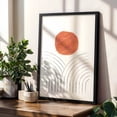 thumbnail image 4 of Terracotta sun and arches - Drawing Abstract Minimalist Geometric Modern Art Sunset Line Art Boho Black Framed Wall Art Print 5 x 7 inches, 4 of 8
