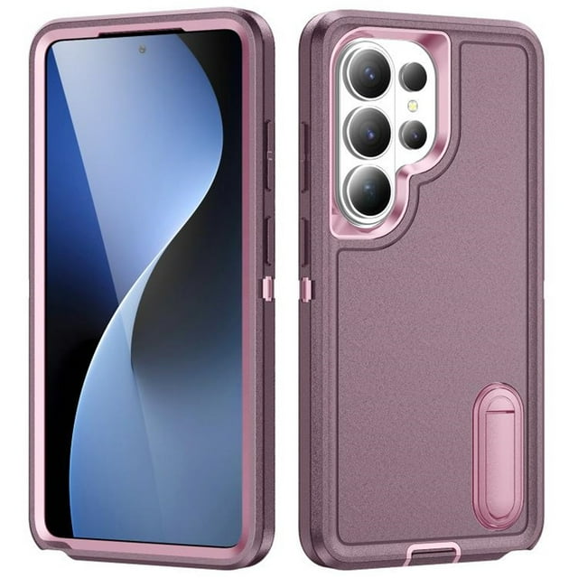 Funda para Teléfono Samsung Galaxy S26 Ultra 5G de 6,9" con Soporte Incorporado, Funda Protectora Resistente a Prueba de Golpes/polvo/caídas de Grado Militar para Samsung Galaxy S26 Ultra 5G, Púrpura